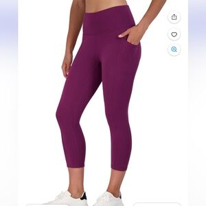 Reebok High Rise Deep Purple Everyday 7/8 Leggings-Inseam 24”